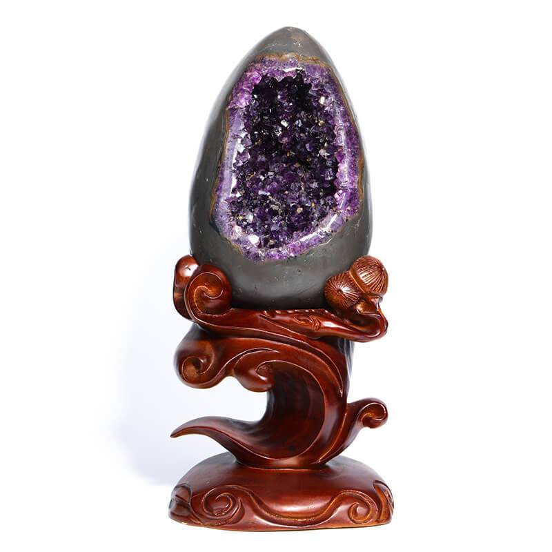 High Quality Natural Amethyst Geode Crystal Egg