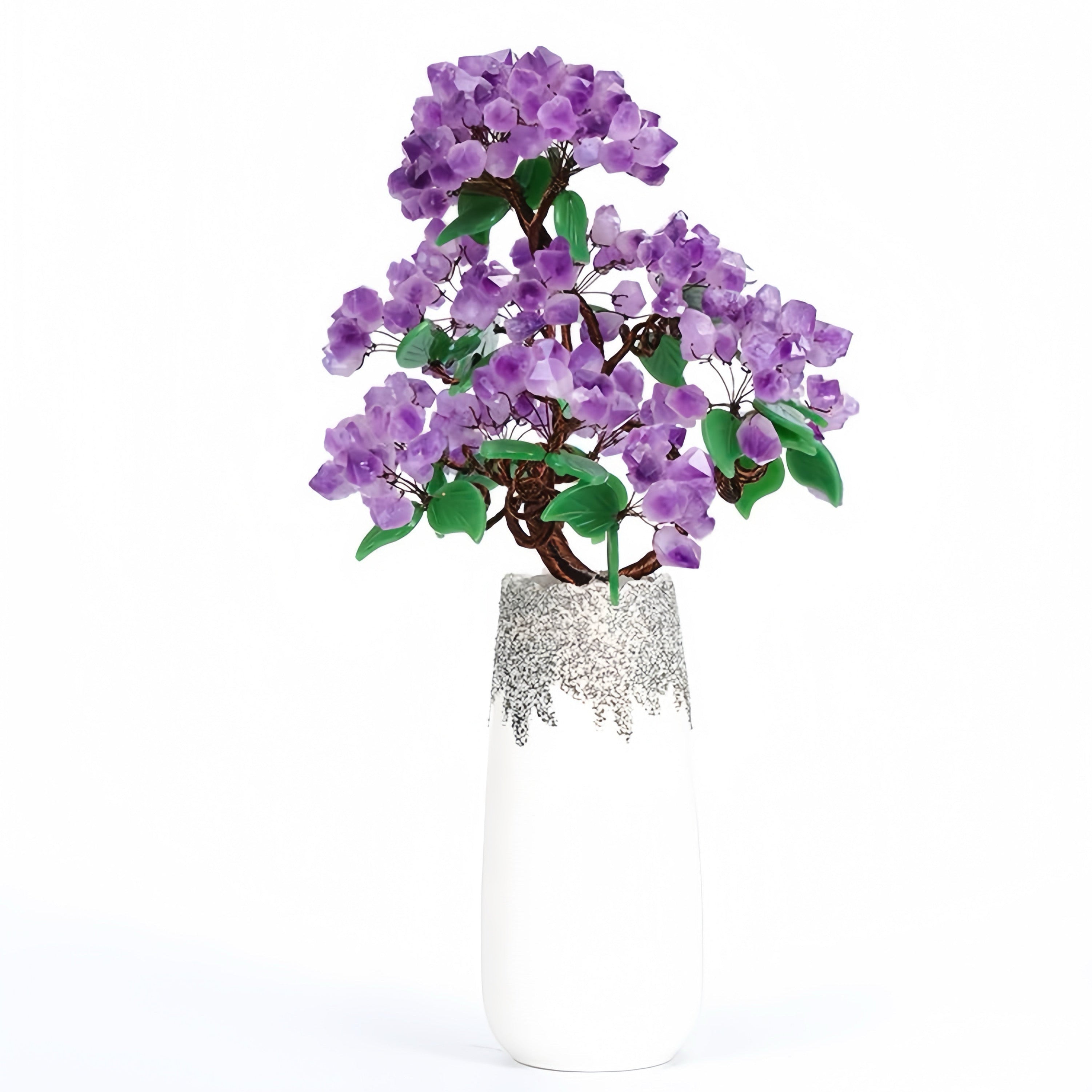 Joyful Fortune Gem Tree: Amethyst & Citrine Healing Crystal Gift