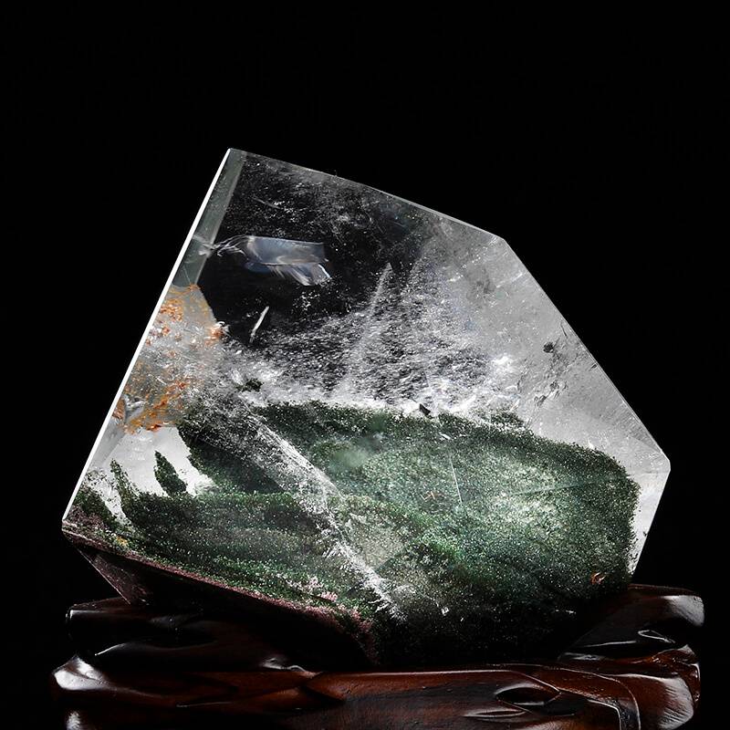 Premium Phantom Quartz: Natural Feng Shui Crystal Home Decor for Abundance