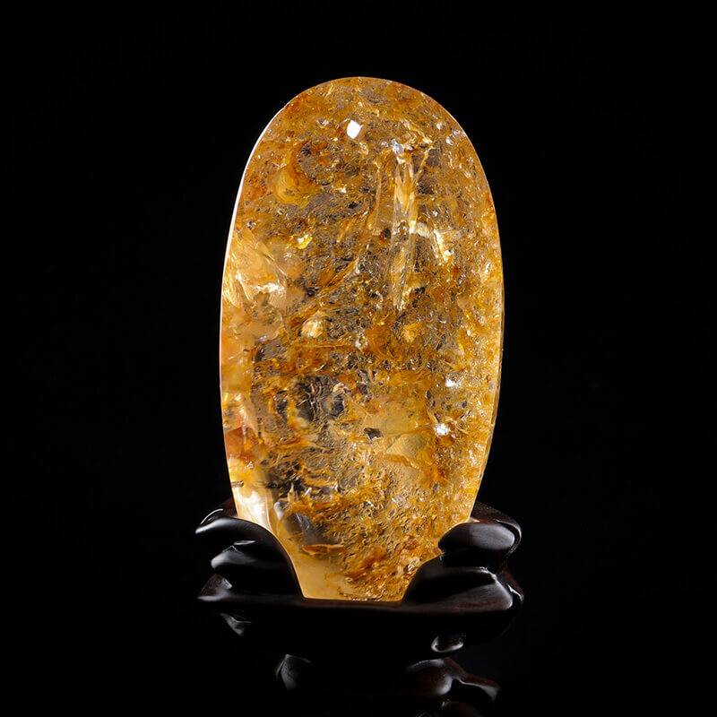 Sunlit Radiance Citrine Quartz: Natural Polished Crystal for Home Decor