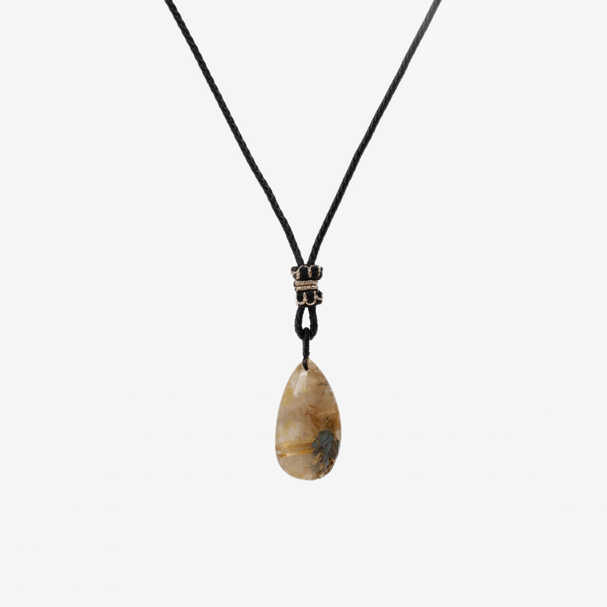 Titanium Quartz Necklace with rainbow iridescent finish, ideal for vibrant daily styling.