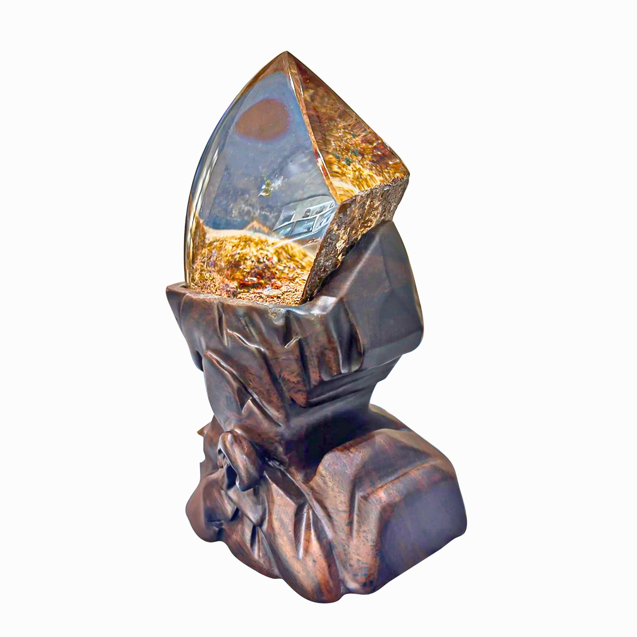 Natural Feng Shui Clear Quartz Decor — “The Golden Valley”