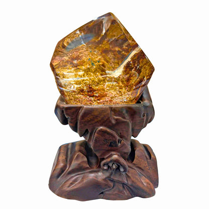 Natural Feng Shui Clear Quartz Decor — “The Golden Valley”