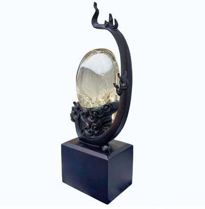 Natural Feng Shui Clear Quartz Decor — “The Dragon’s Embrace”