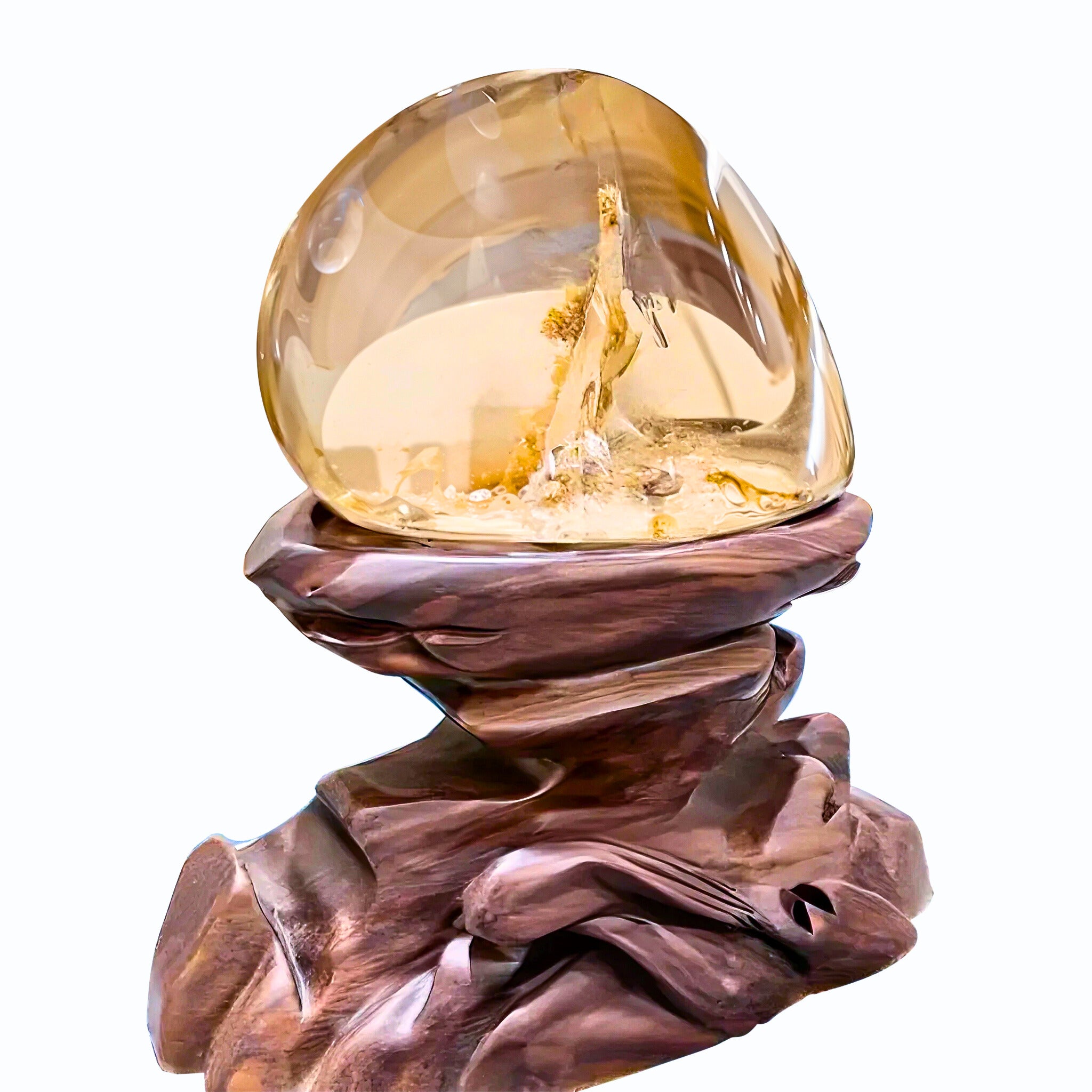 Natural Feng Shui Clear Quartz Decor — “The Golden Summit”