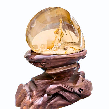 Natural Feng Shui Clear Quartz Decor — “The Golden Summit”