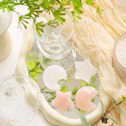 Moon & Star Carvings Set