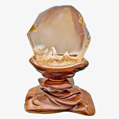 Natural Feng Shui Clear Quartz Decor — “The Visionary Mountain”