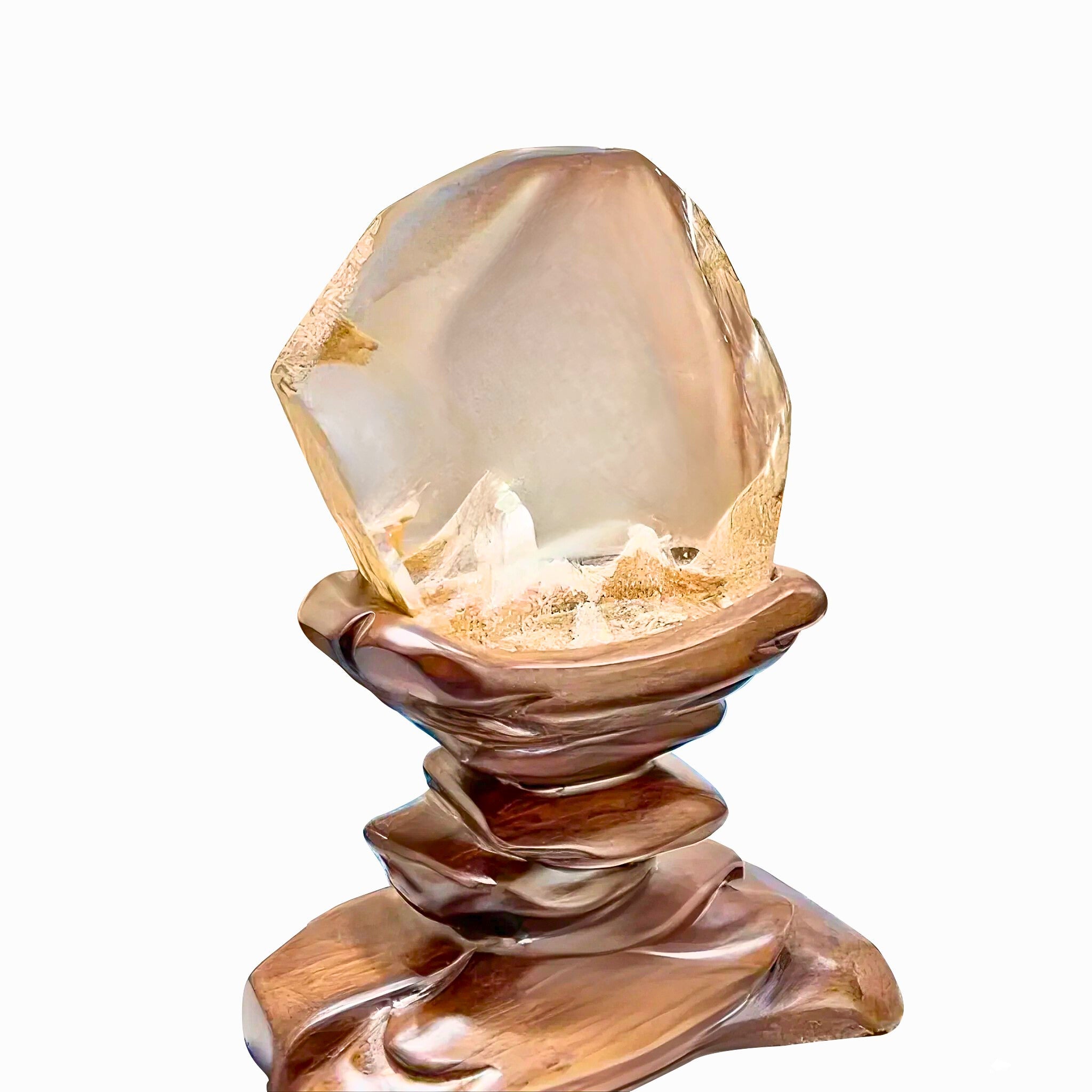Natural Feng Shui Clear Quartz Decor — “The Visionary Mountain”