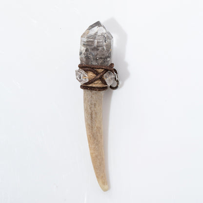 Antler Wand-Herkimer Quartz & Elestial Quartz