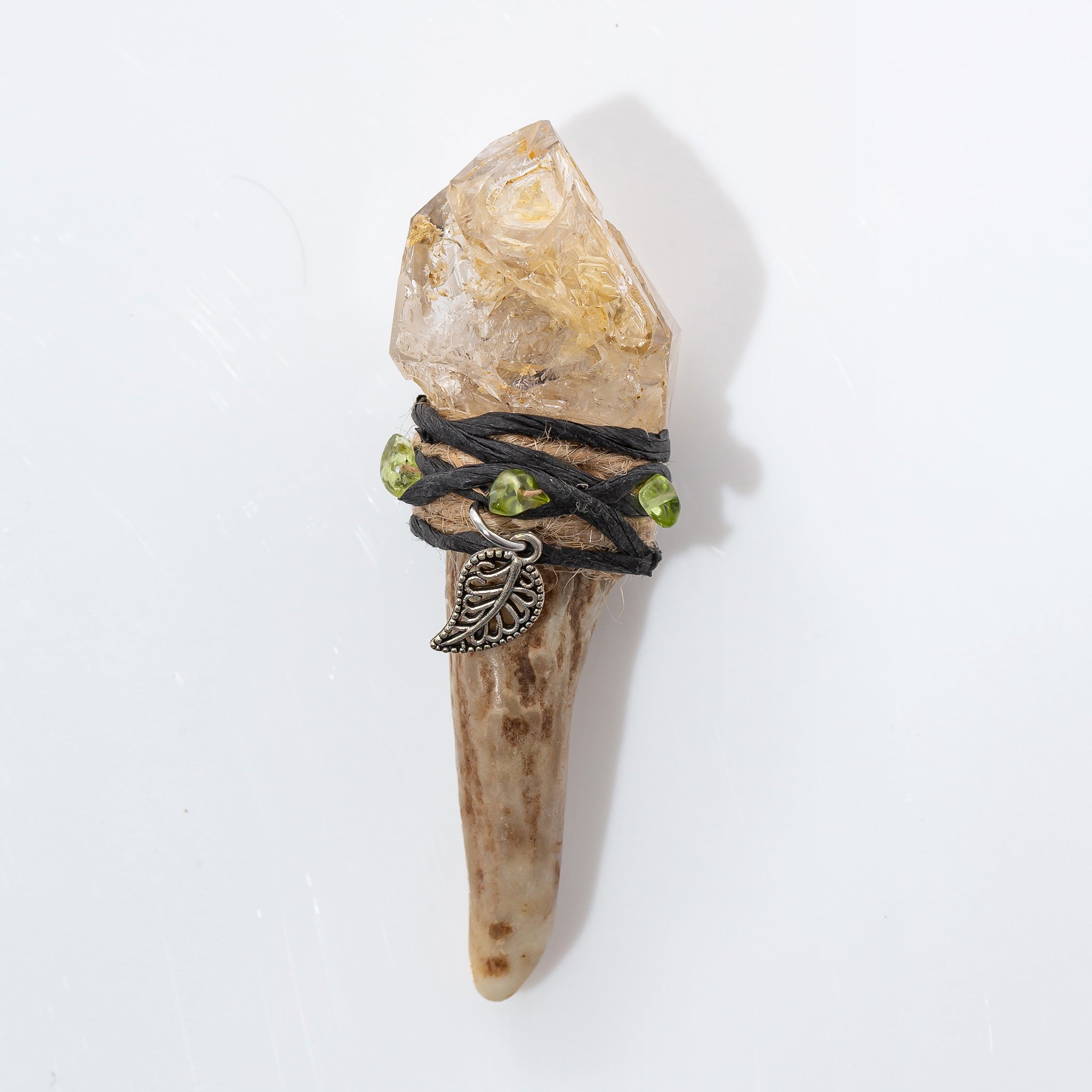 Antler Wand-Herkimer Quartz & Elestial Quartz