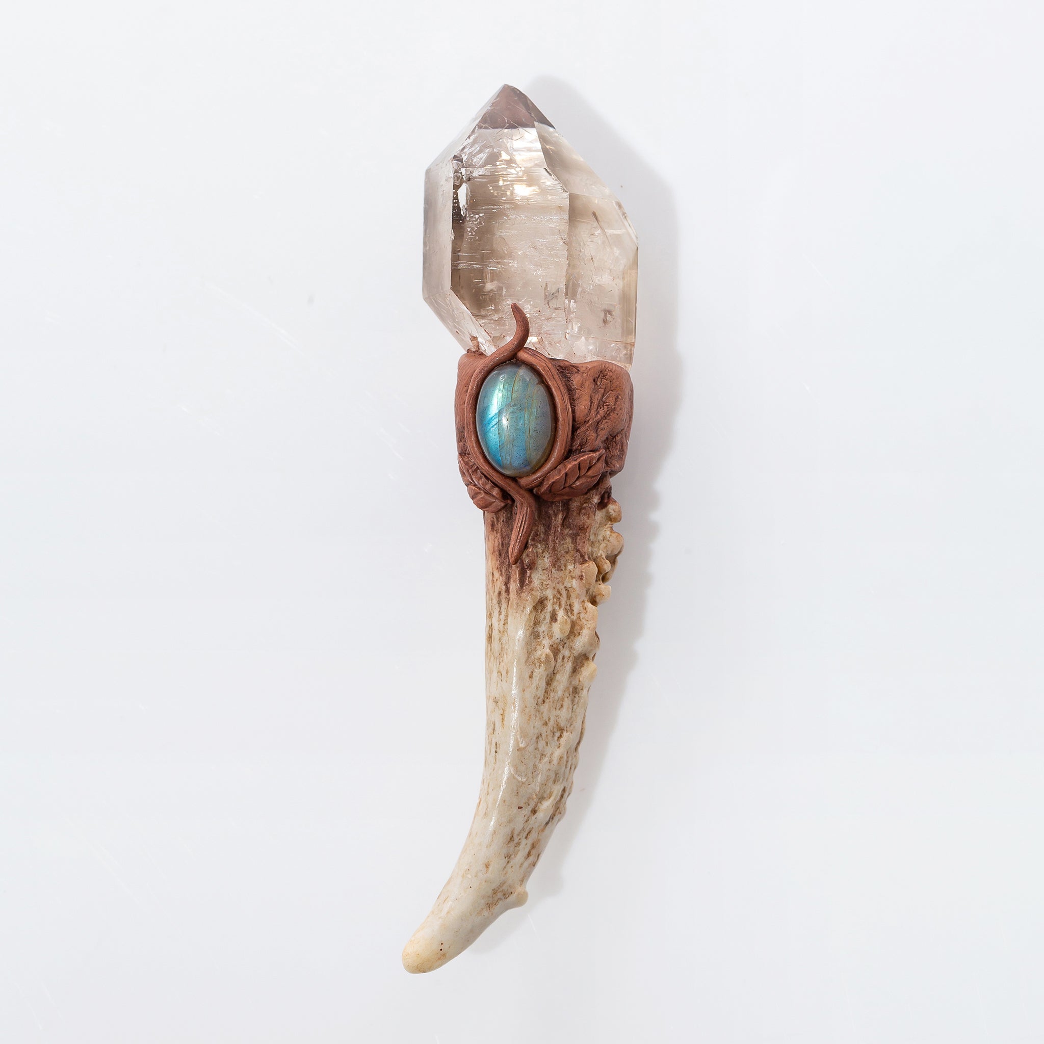Antler Wand-Herkimer Quartz & Elestial Quartz