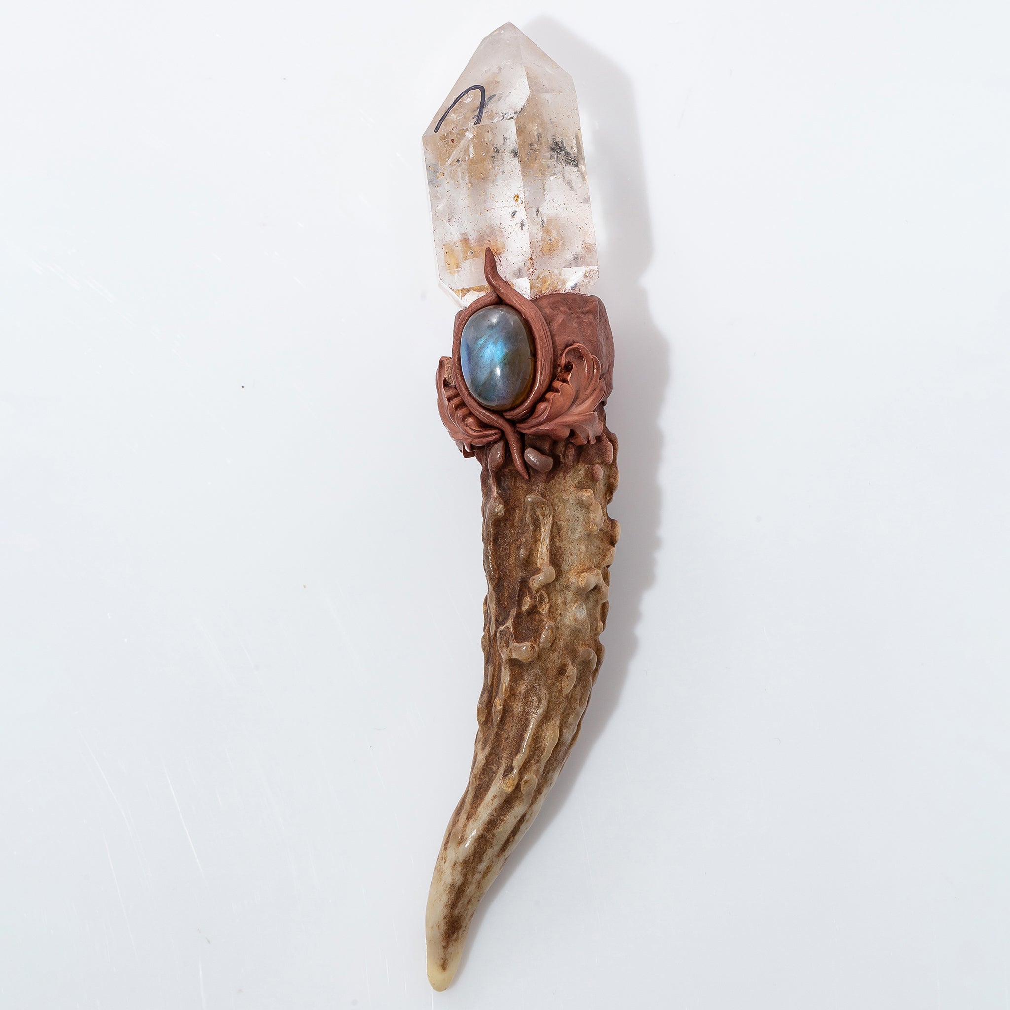 Antler Wand-Herkimer Quartz & Elestial Quartz