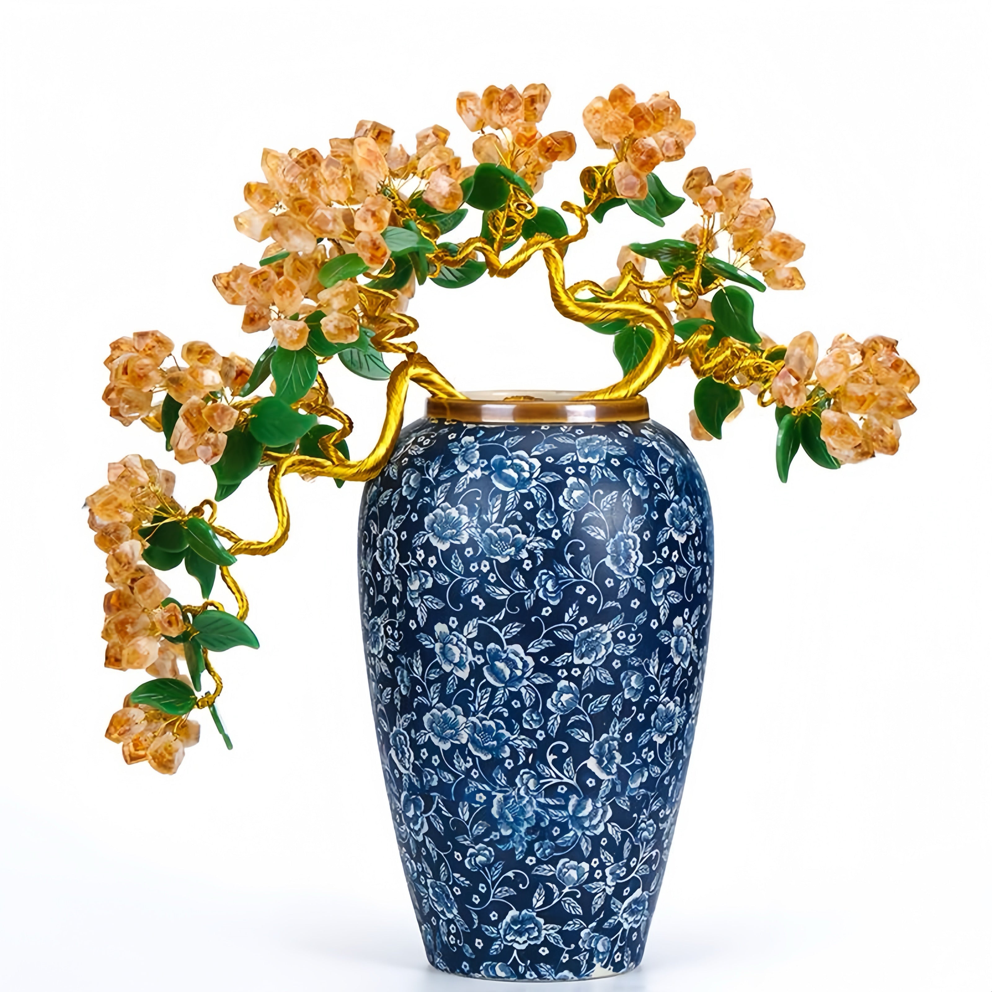 Serene Wealth Crystal Bonsai: Amethyst & Citrine for Home Harmony and Success