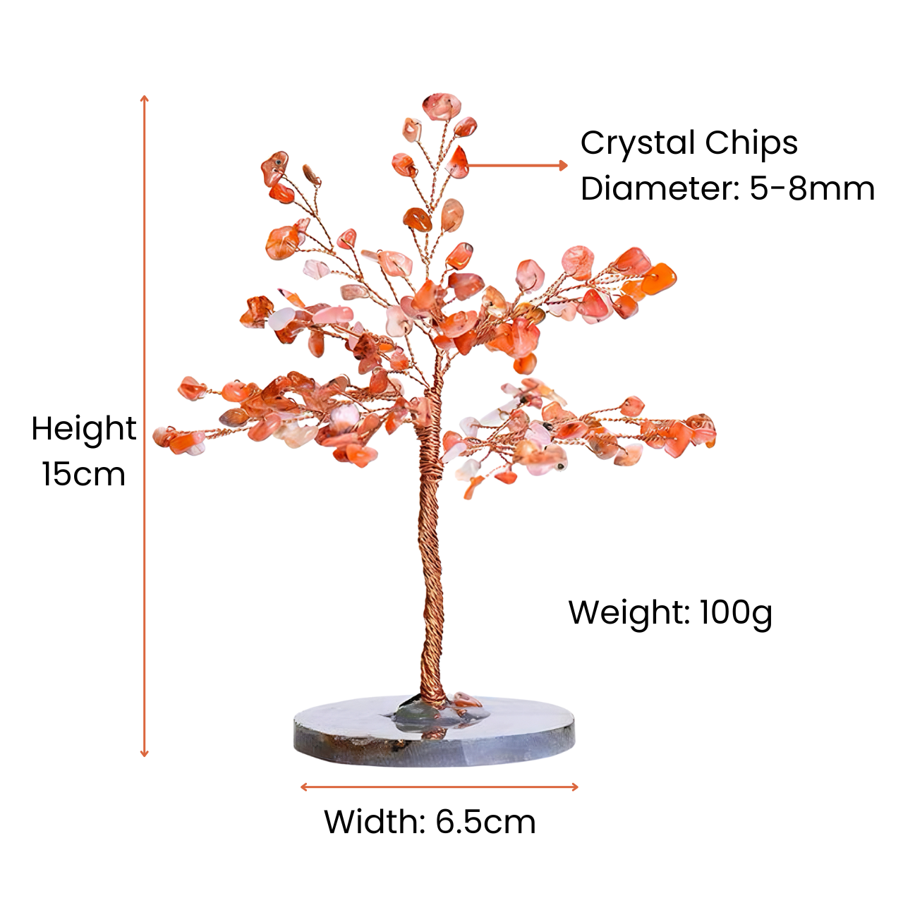 Crystal Tree with Agate Base