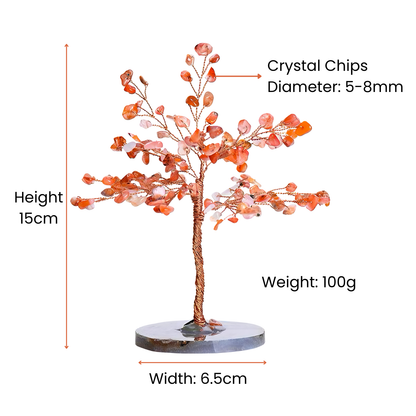 Crystal Tree with Agate Base