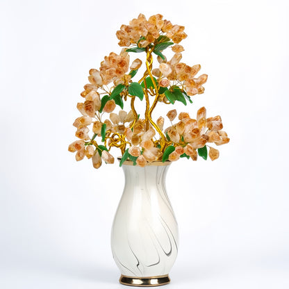 Joyful Fortune Gem Tree: Amethyst & Citrine Healing Crystal Gift