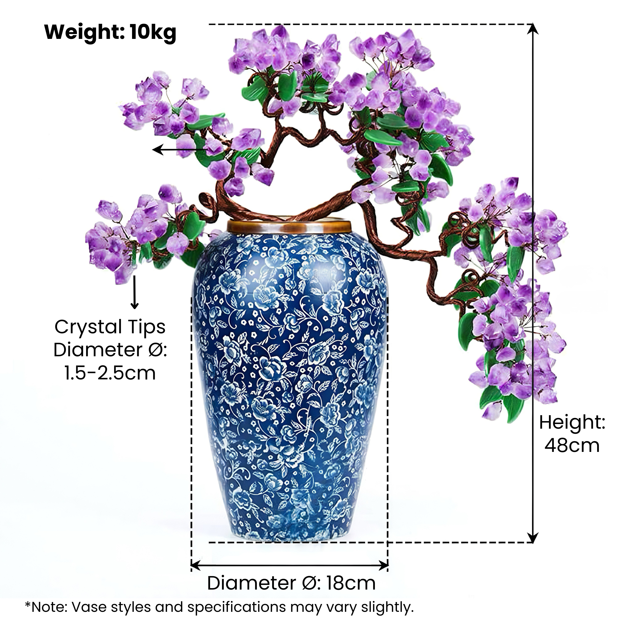 Serene Wealth Crystal Bonsai: Amethyst & Citrine for Home Harmony and Success