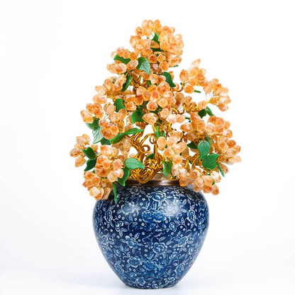 Serene Wealth Crystal Bonsai: Amethyst & Citrine for Home Harmony and Success