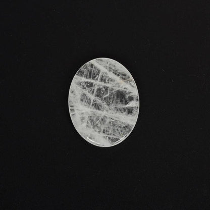 Clear Quartz Worry Stone with transparent clarity, enhancing energy and calm in daily use.