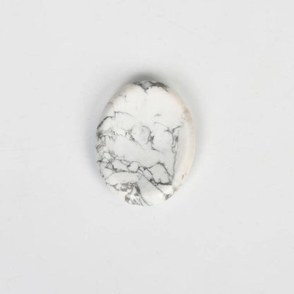 White Turquoise Worry Stone with creamy white tones, bringing serenity to daily practices.
