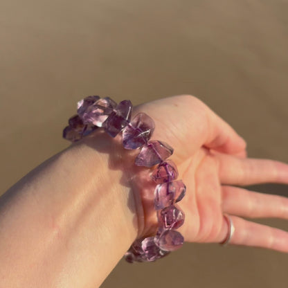 Amethyst Freeform Bracelet (17cm)