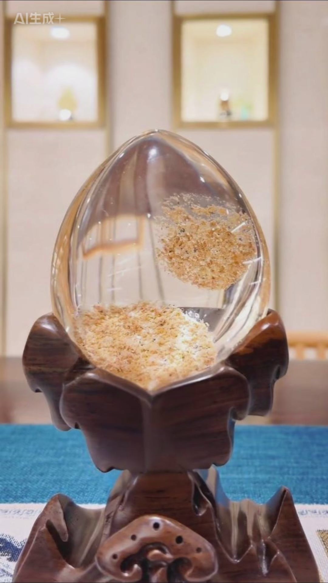 Load video: Natural Feng Shui Clear Quartz Decor — “The Twin Sands”